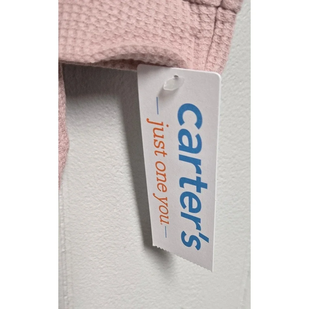 Carter's Just One You Baby Girls 6M Pink Waffle Knit Thermal 2-Piece Set